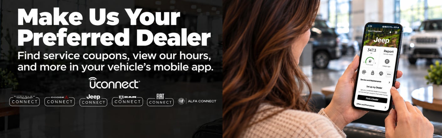 uconnect® make us your preferred dealer | Tom O'Brien CJDR - Greenwood in Greenwood IN