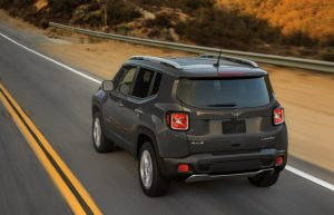Gray 2020 Jeep Renegade Driving Down Highway