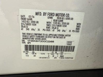 2016 Ford Explorer Platinum