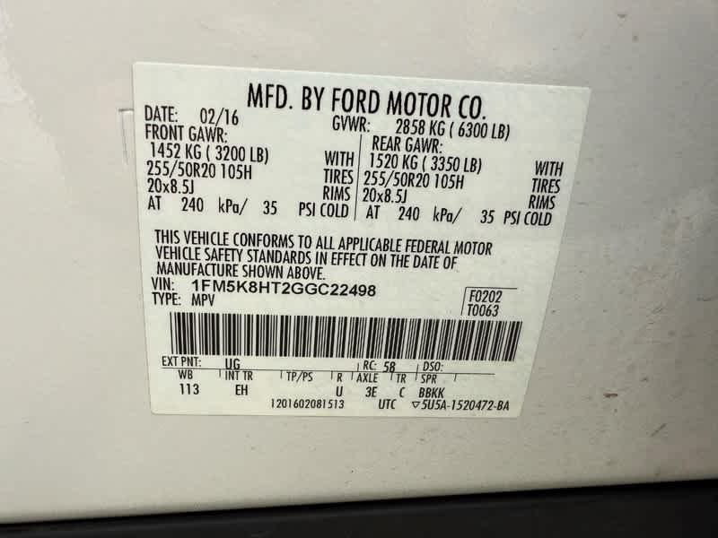 2016 Ford Explorer Platinum