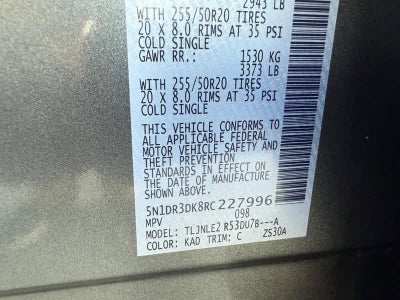 2024 Nissan Pathfinder Platinum 4WD