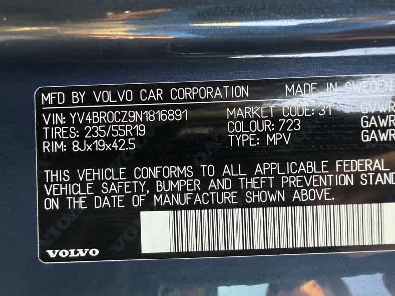 2022 Volvo XC90 Recharge Plug-In Hybrid T8 Inscription Expression 7 Passenger