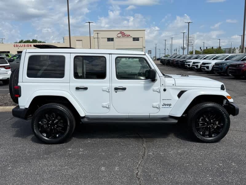 Used 2023 Jeep Wrangler 4xe Sahara 4XE with VIN 1C4JJXP6XPW555663 for sale in Greenwood, IN