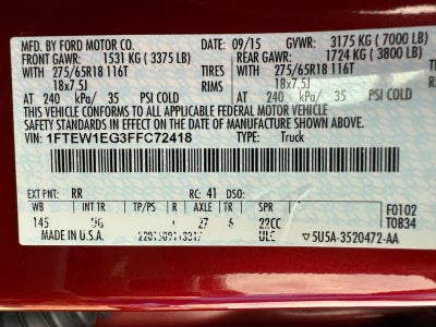 2015 Ford F-150 XLT
