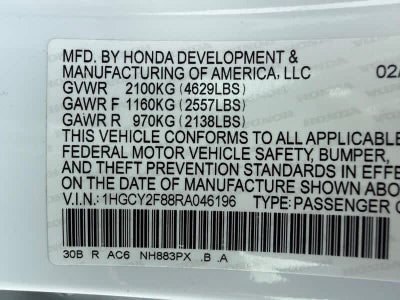 2024 Honda Accord Hybrid Touring