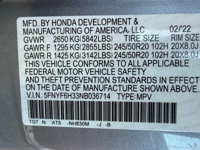 2022 Honda Pilot Sport