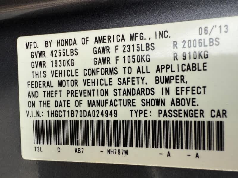 2013 Honda Accord 2dr I4 Auto EX