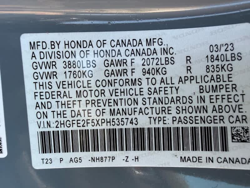 2023 Honda Civic Sport CVT