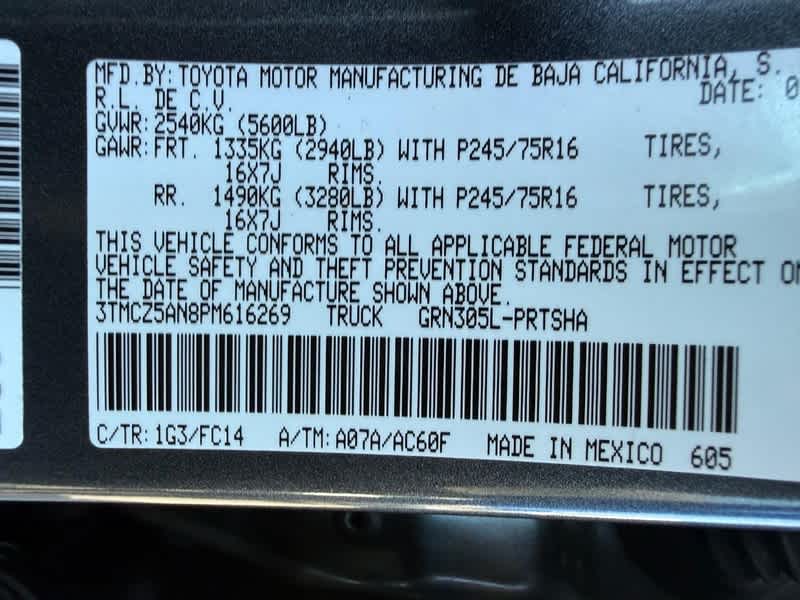 2023 Toyota Tacoma SR5 Double Cab 5 Bed V6 AT
