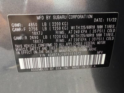 2023 Subaru Outback Onyx Edition CVT