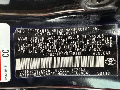 2019 Toyota Avalon Touring