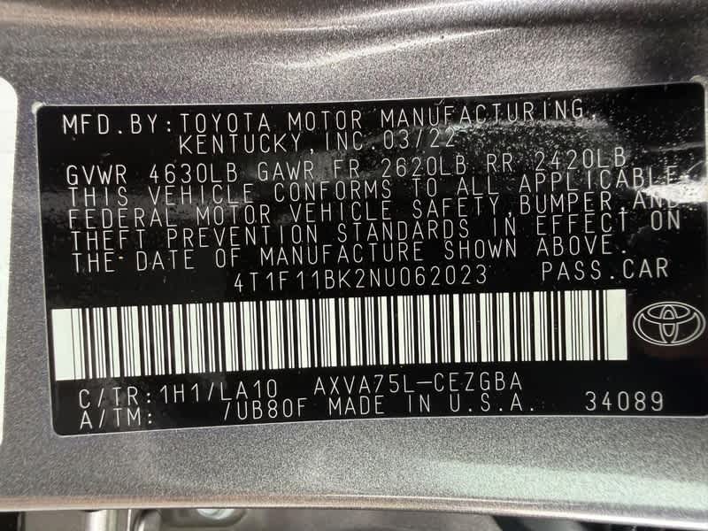 2022 Toyota Camry XLE Auto AWD