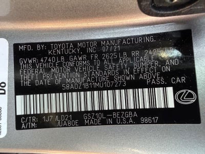 2021 Lexus ES ES 350 FWD