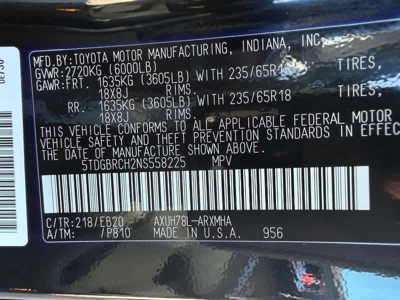 2022 Toyota Highlander Hybrid XLE AWD