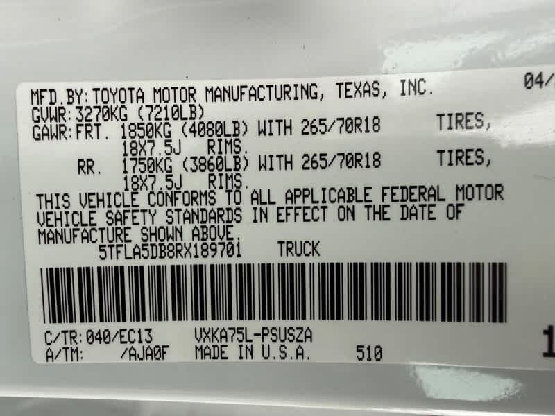 2024 Toyota Tundra SR5 CrewMax 5.5 Bed