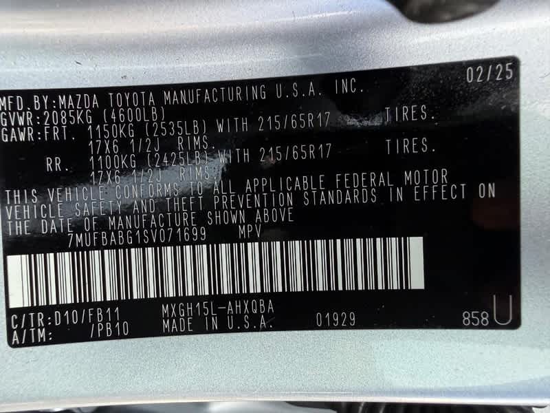 2025 Toyota Corolla Cross Hybrid S 4WD