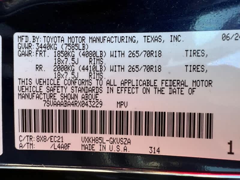 2024 Toyota Sequoia SR5 4WD