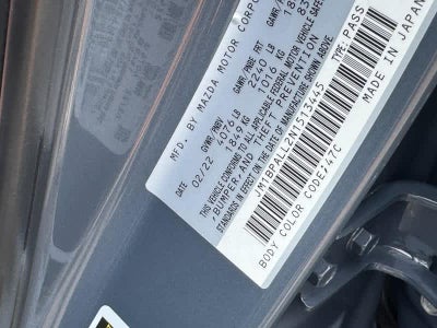 2022 Mazda Mazda3 Hatchback Carbon Edition Auto FWD