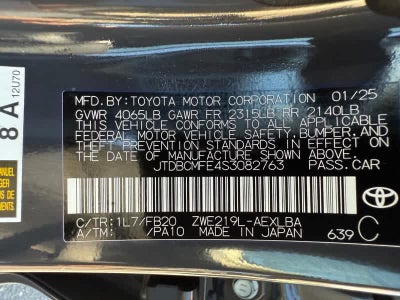 2025 Toyota Corolla Hybrid LE FWD