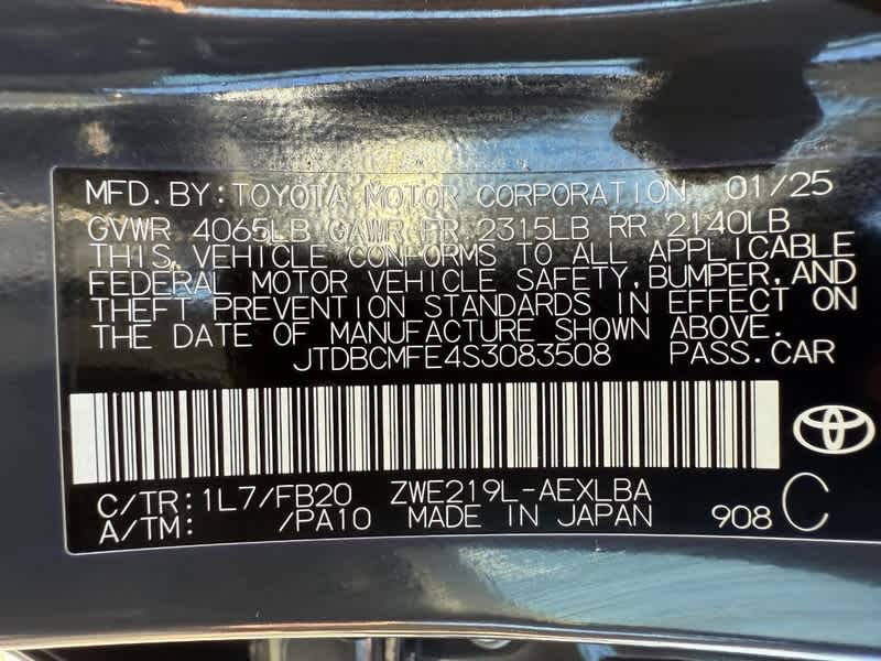 2025 Toyota Corolla Hybrid LE FWD