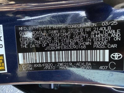 2025 Toyota Corolla Hybrid LE FWD
