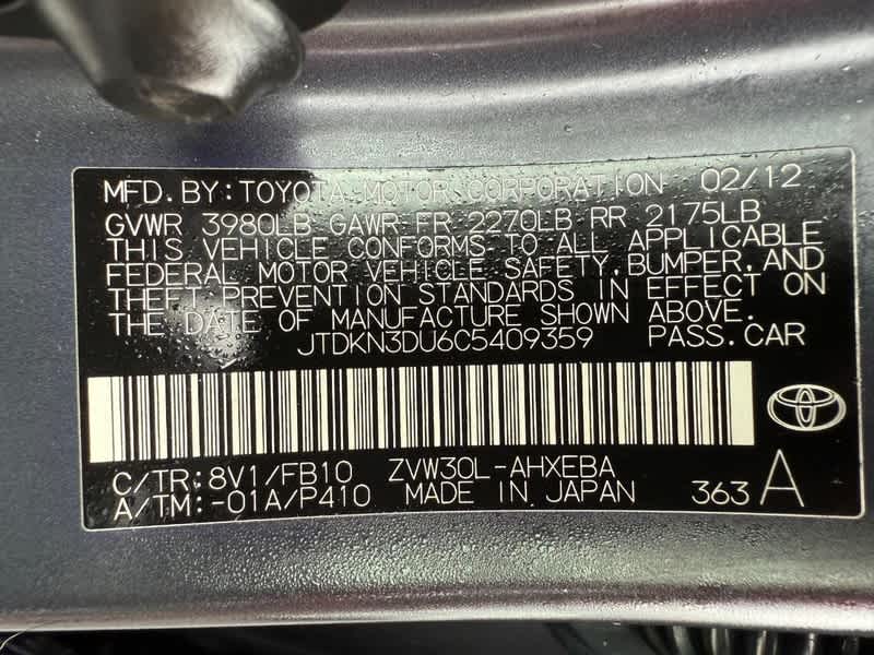 2012 Toyota Prius 5dr HB Two