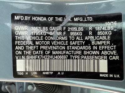 2017 Honda Civic Hatchback LX CVT