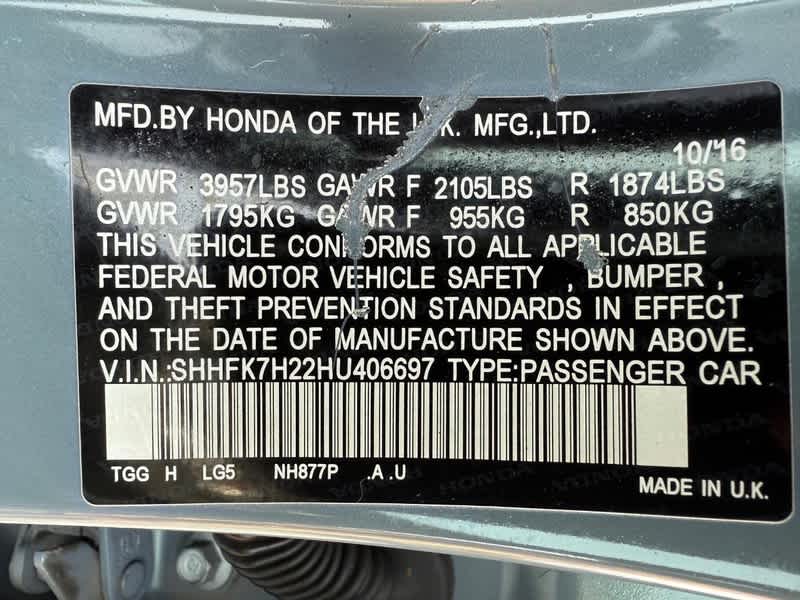 2017 Honda Civic Hatchback LX CVT