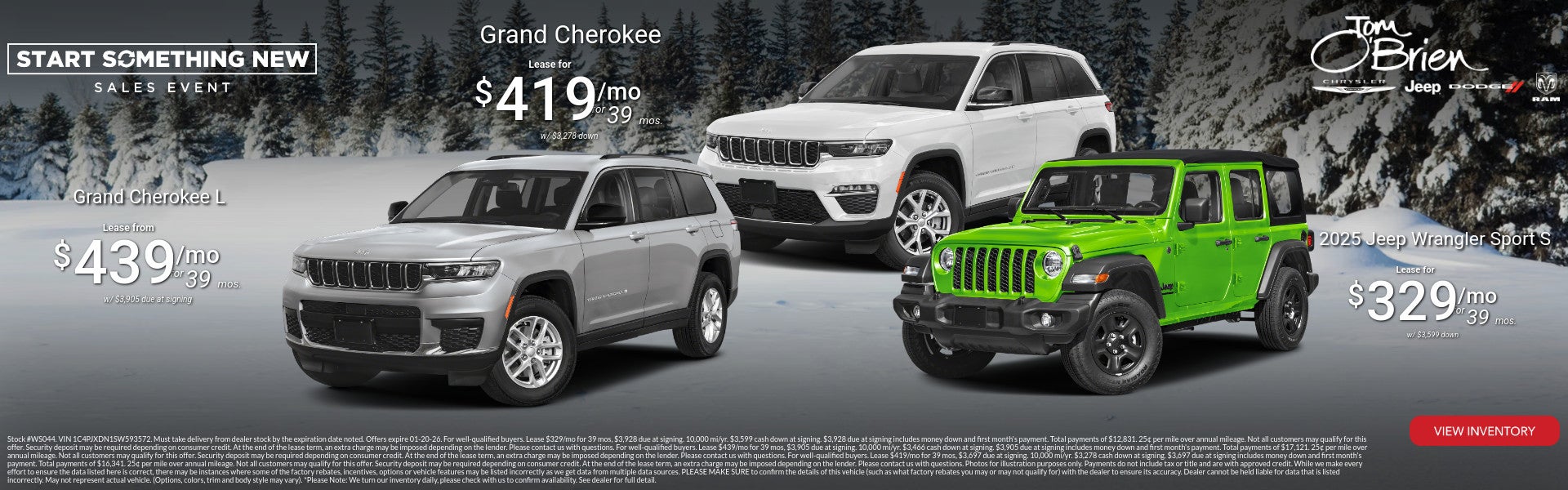 New Jeep SUV Lease Special Offers